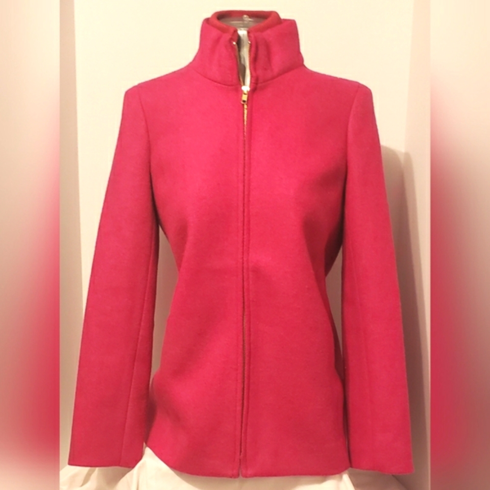J Crew Wool Blend Peacoat Pink Size 2